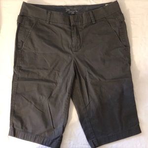 Vince army green long shorts, size 6